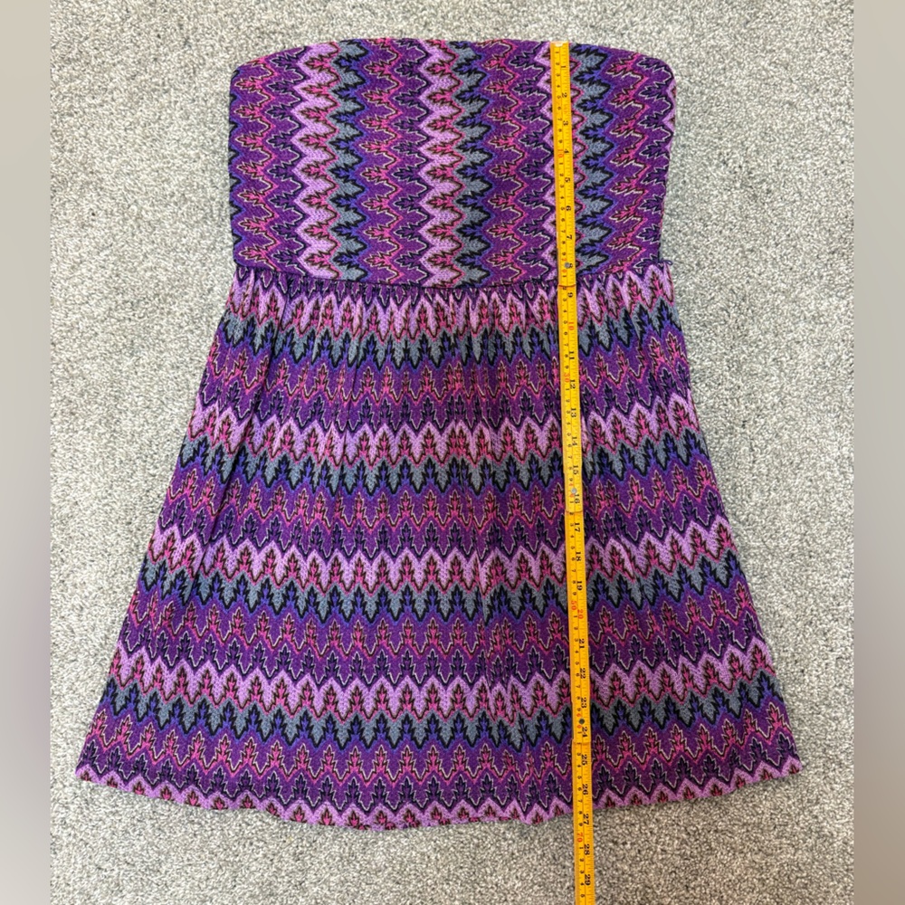 Ruby Rox Multicolor Zigzag Strapless Mini Dress - Picture 6 of 7